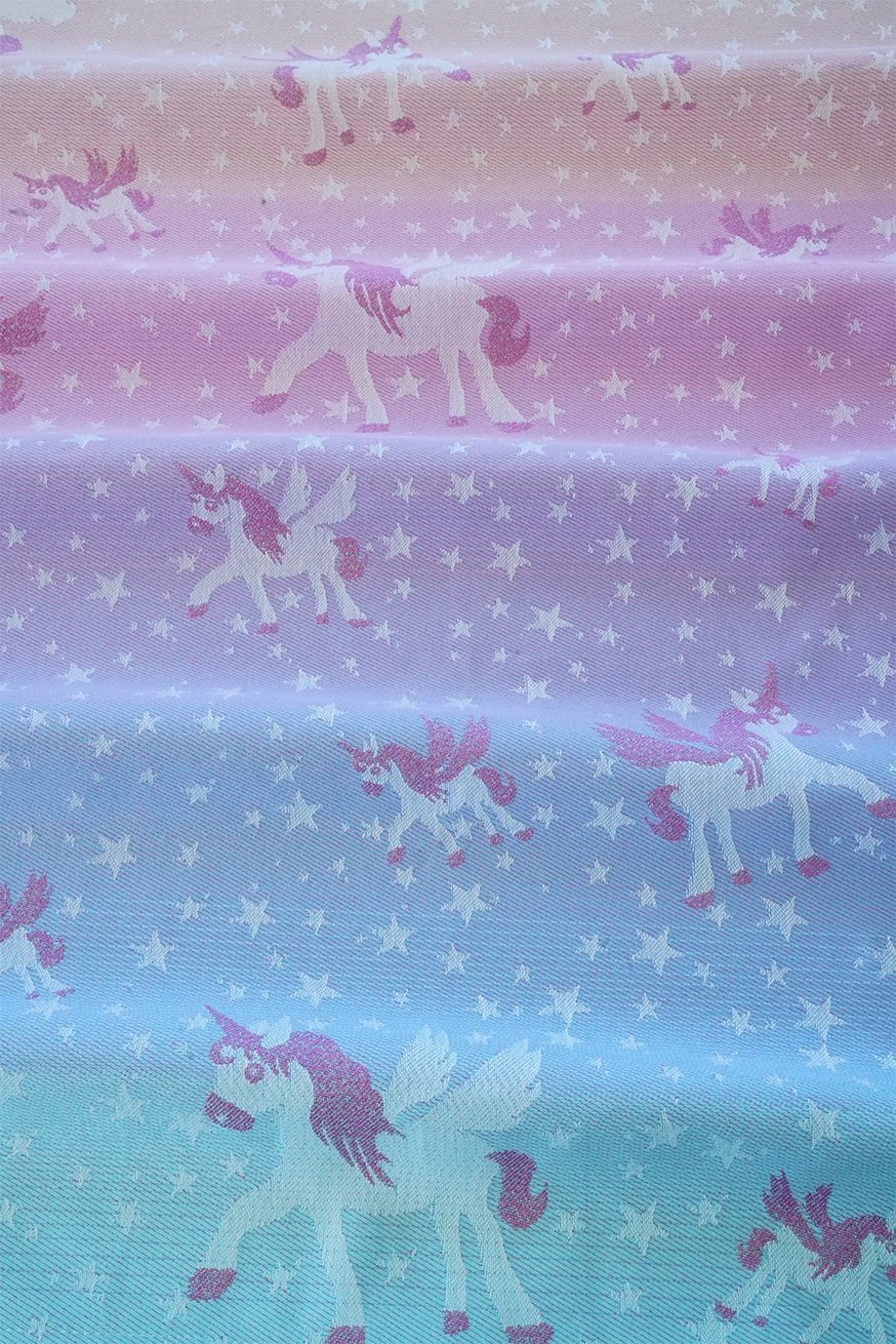 TrageTuch Pastell Rainbow Unicorn Purple Stars - KOKADI